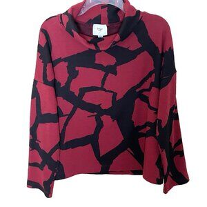 Chalet Tunic Top Blouse Size Small Art to Wear Turtleneck Relaxed Fit